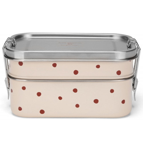 Lunchbox waterproof raspberry/red dot Konges Slojd