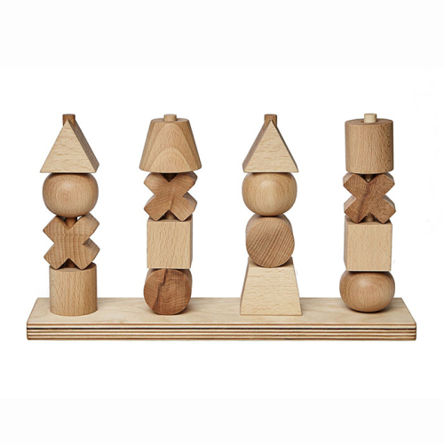 Houten stapelfiguren XL naturel Wooden Story