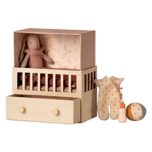 Konijn in babykamer roze (micro) Maileg