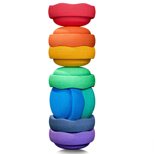 Stapelstein balance set Rainbow groot (8st)