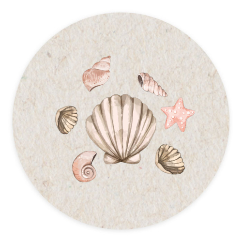 Sluitzegel geboortekaartje shell love