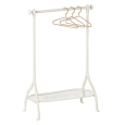 Maileg Miniatuur kledingrek met hangers off white (medium)