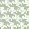 Hoeslaken ledikant Waves sage green Swedish Linens