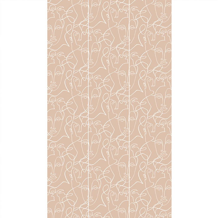 Behang Facing Lines brown (280x159cm) May & Fay