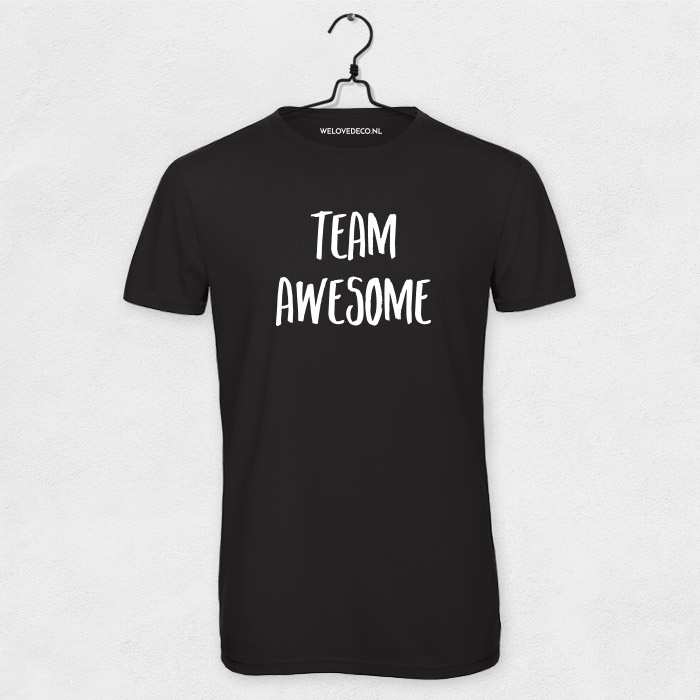 Team Awesome t-shirt heren zwart